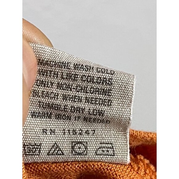 Ruehl Top Worn M Orange Y2K Preppy Fitted Indie Sleaze Americana College Retro - Picture 9 of 11